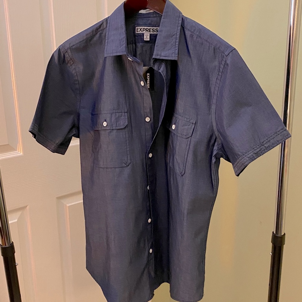 Express Short-Sleeve Button-Up
